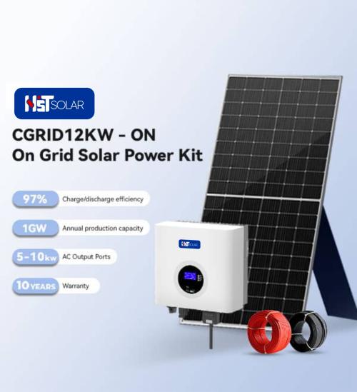 NSTsolar 12KW Complete On Grid Solar Kit For Remote Residential or Island Alone Use